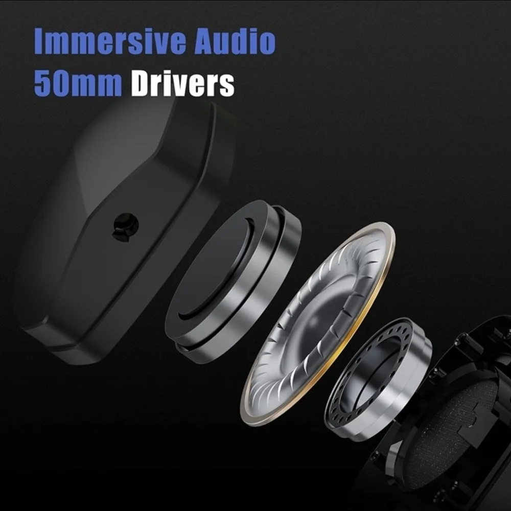 Black and Blue Gaming Headset with USB Adapter